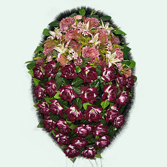 Венок из искусственных цветов